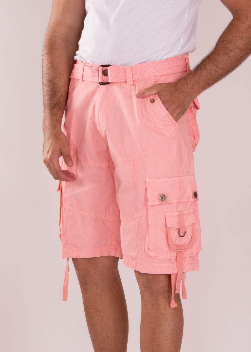 Pink cargo outlet shorts