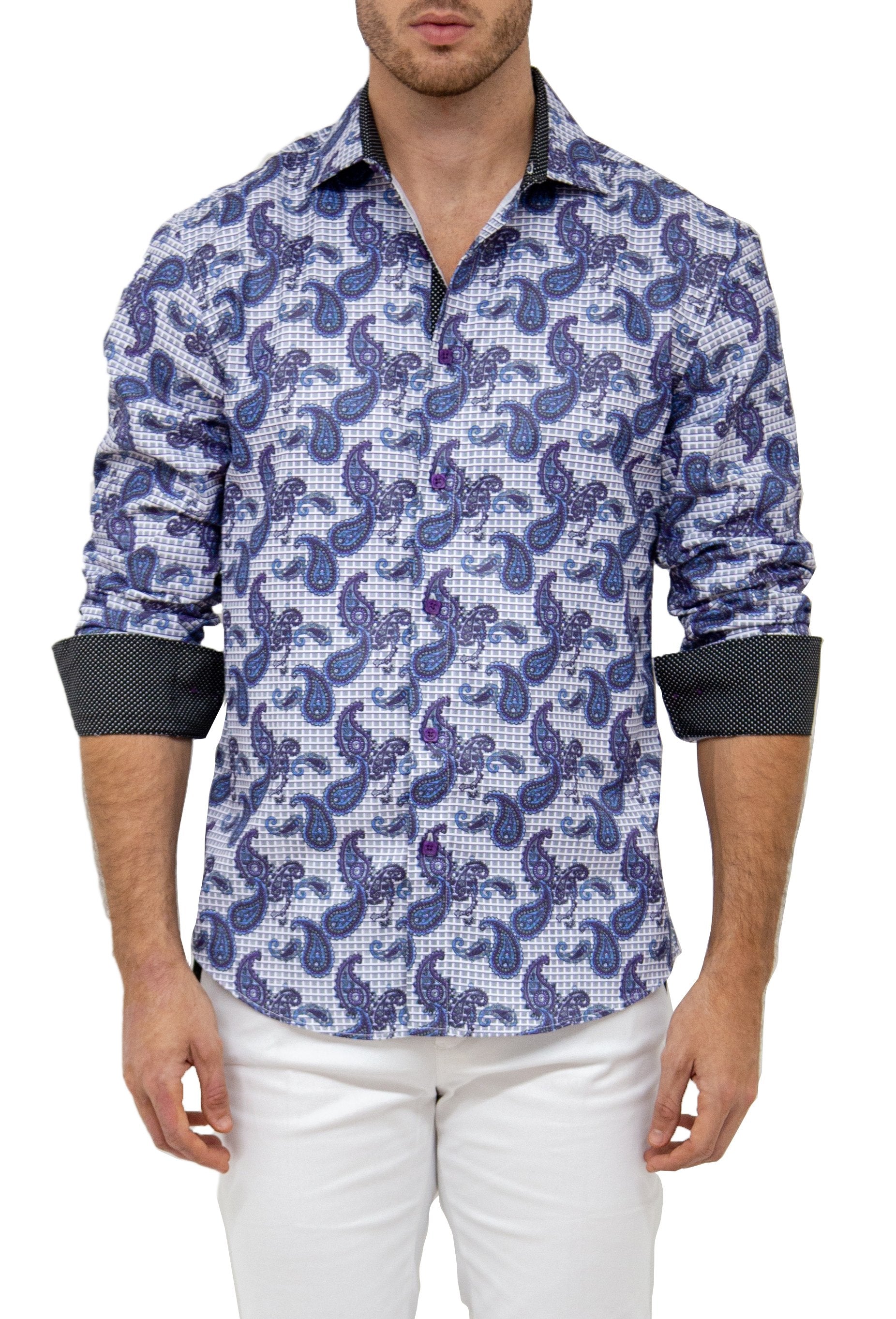 strapless open back dress BLACK FRIDAY SALE FLORAL MENS LONG SLEEVE PRINTED SHIRTS 3 COLOURS  AVAILABLE #529-3633 – Michael Leigh Menswear main image 1