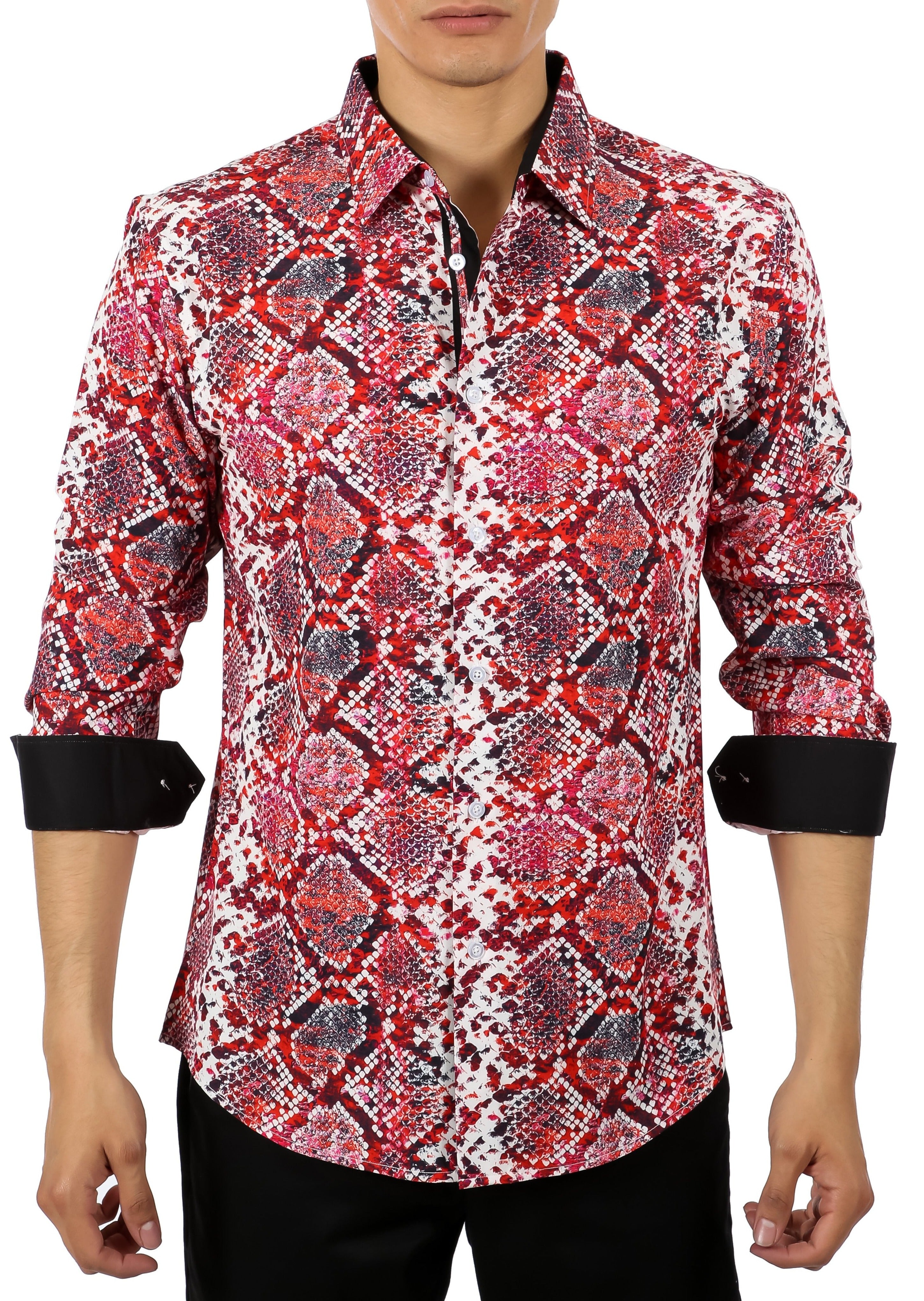 BESPOKE - Mens Red Button Up Long Sleeve Dress Shirt - Modern Fit - 192543 - www.bespokemoda.com BESPOKE MODA BESPOKE - Mens Red Button Up Long Sleeve Dress Shirt - Modern Fit - 192543 - www.bespokemoda.com BESPOKE MODA