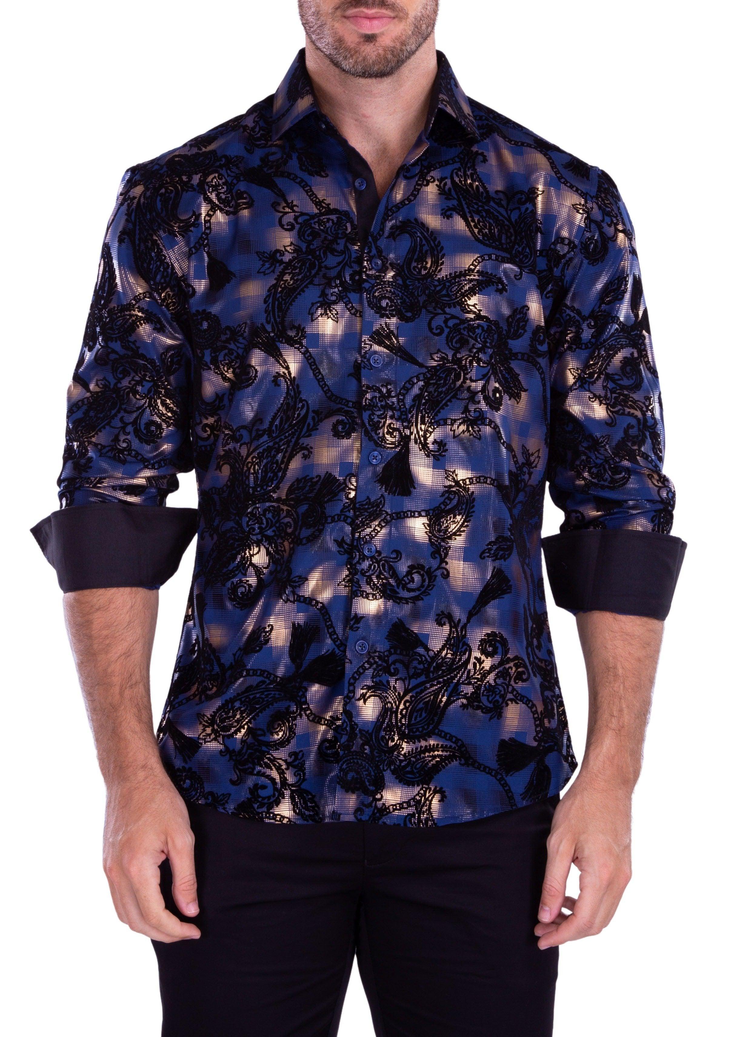 men's royal blue dress shirt Lucasini Mens Royal Blue Regular Fit 300 Series Dress Shirt – On Time  Fashions Savannah main image 0