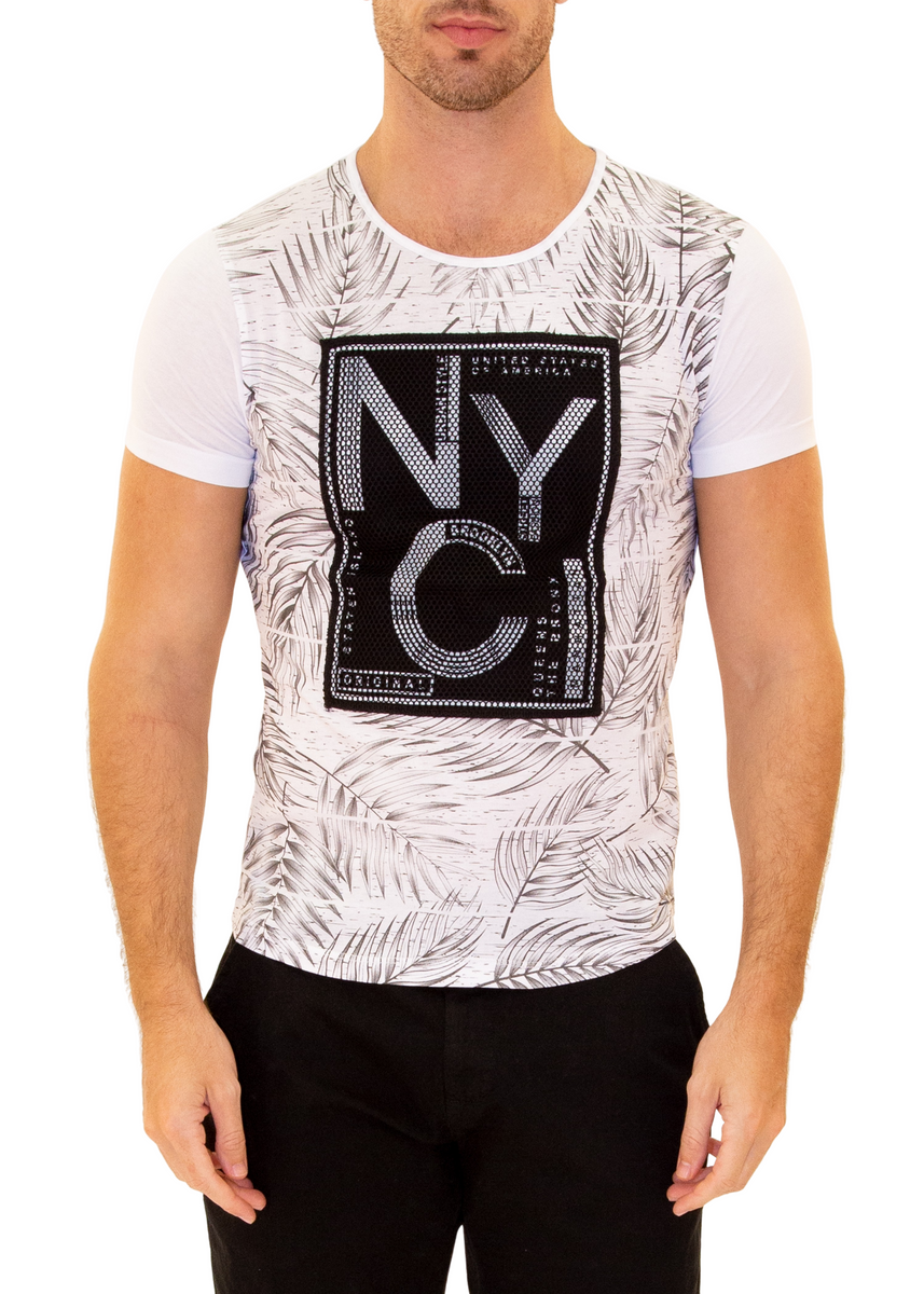 Men's New York Yankees Navy/Gray Solid V-Neck T-Shirt