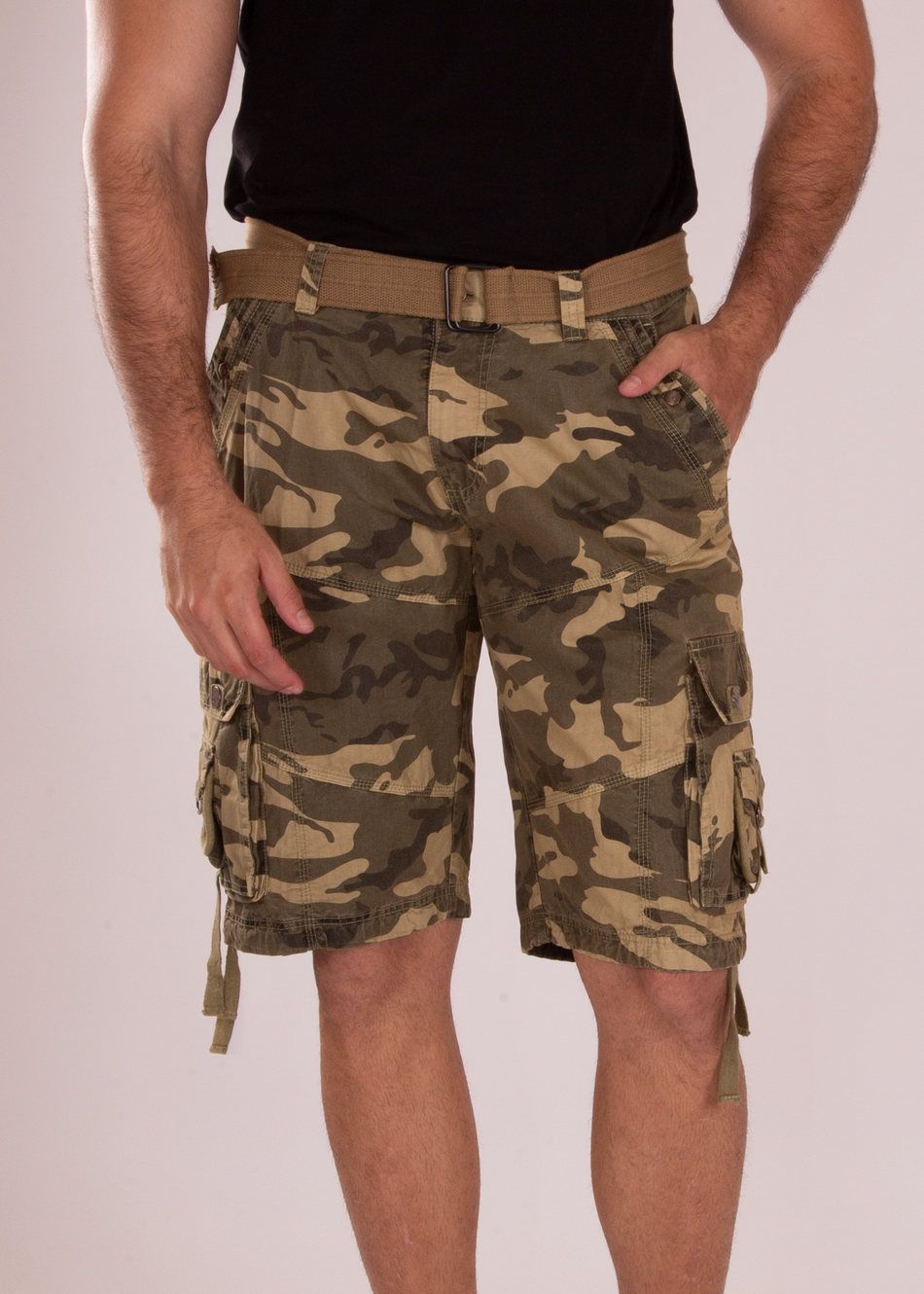 BESPOKE SPORT Camouflage Cargo Shorts for Men 153100 www.bespokemoda BESPOKE MODA
