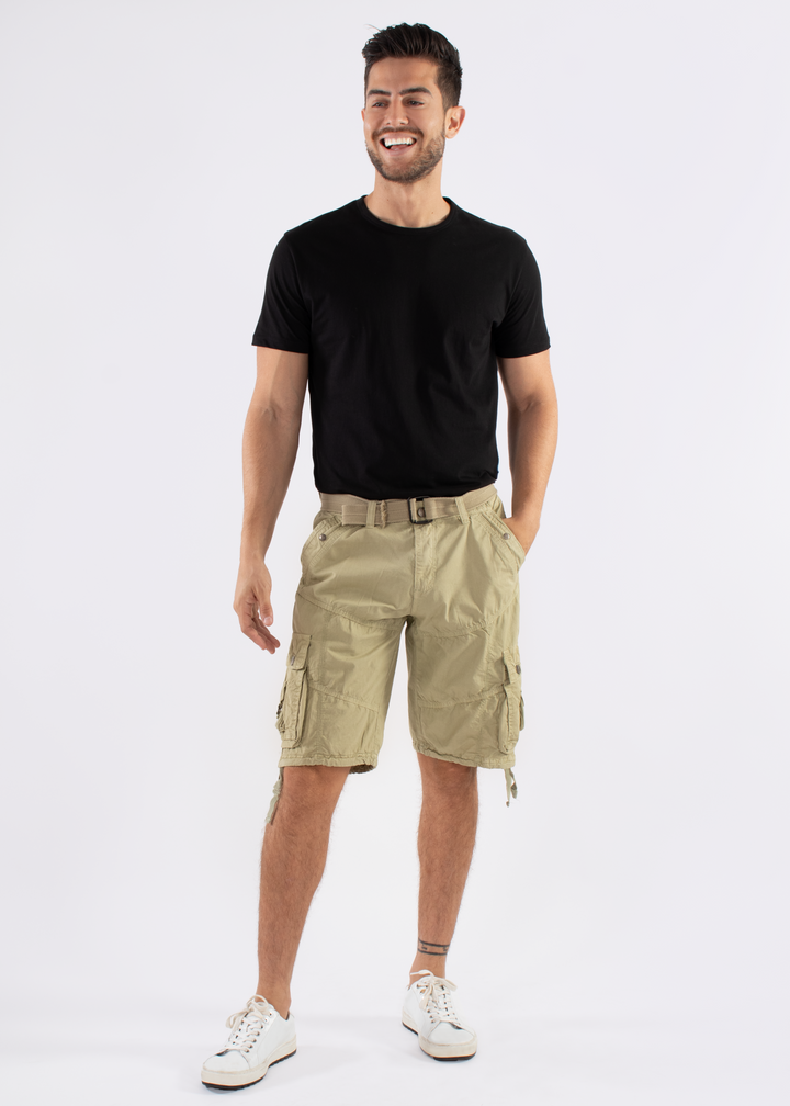 The Classic Cargo Shorts Solid Khaki