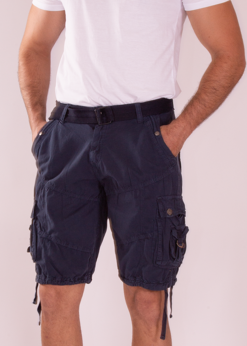 BESPOKE SPORT Navy Cargo Shorts for Men 153100 www.bespokemoda