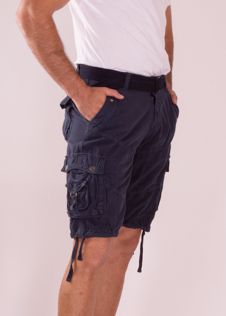 BESPOKE SPORT Navy Cargo Shorts for Men 153100 www.bespokemoda