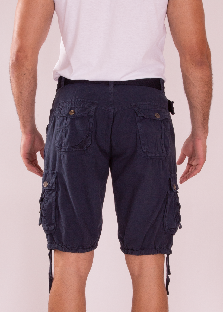 BESPOKE SPORT Navy Cargo Shorts for Men 153100 www.bespokemoda