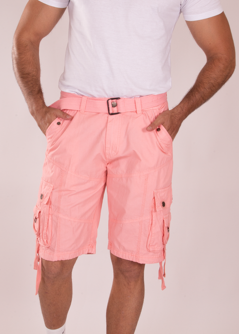 The Classic Cargo Shorts Solid Peach