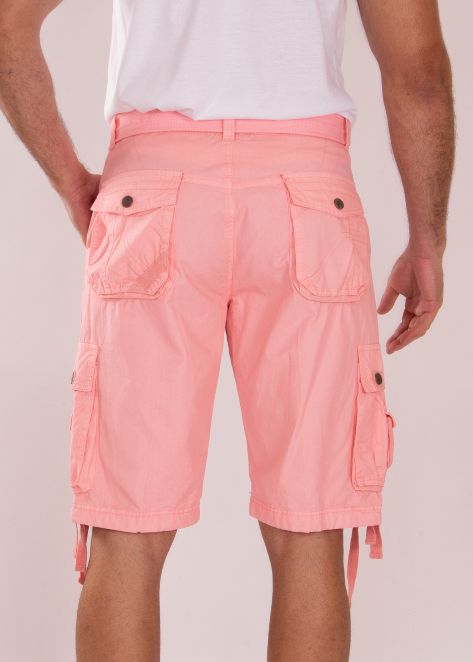 Hot pink top cargo shorts