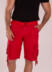 The Classic Cargo Shorts Solid Red