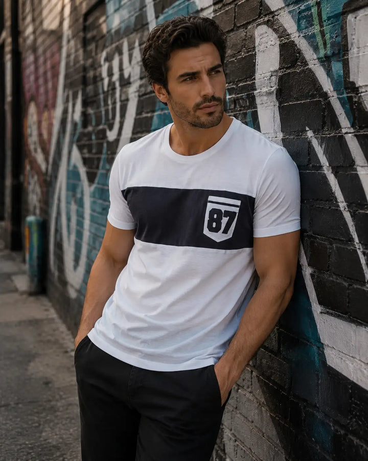 Pocket 87 Graphic Tee Burgundy
