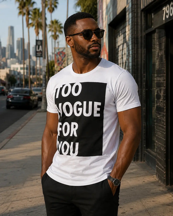 Too Vogue For You Graphic Tee White