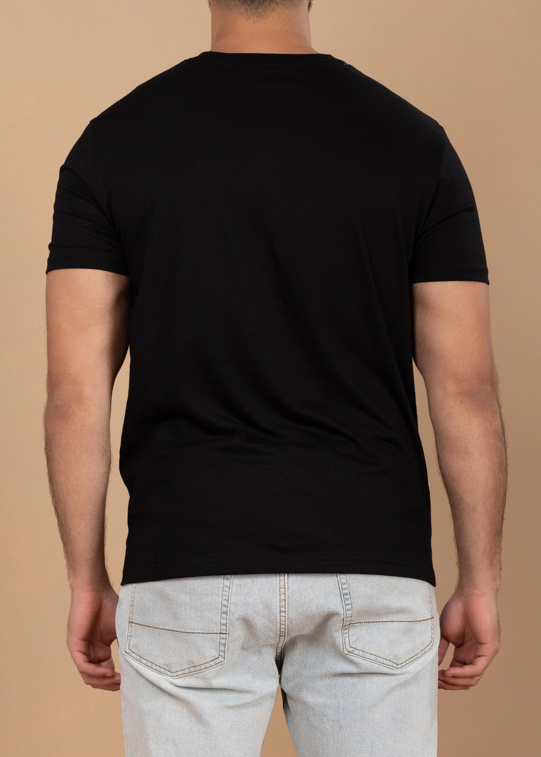 Solid Color Crew Neck T-Shirt