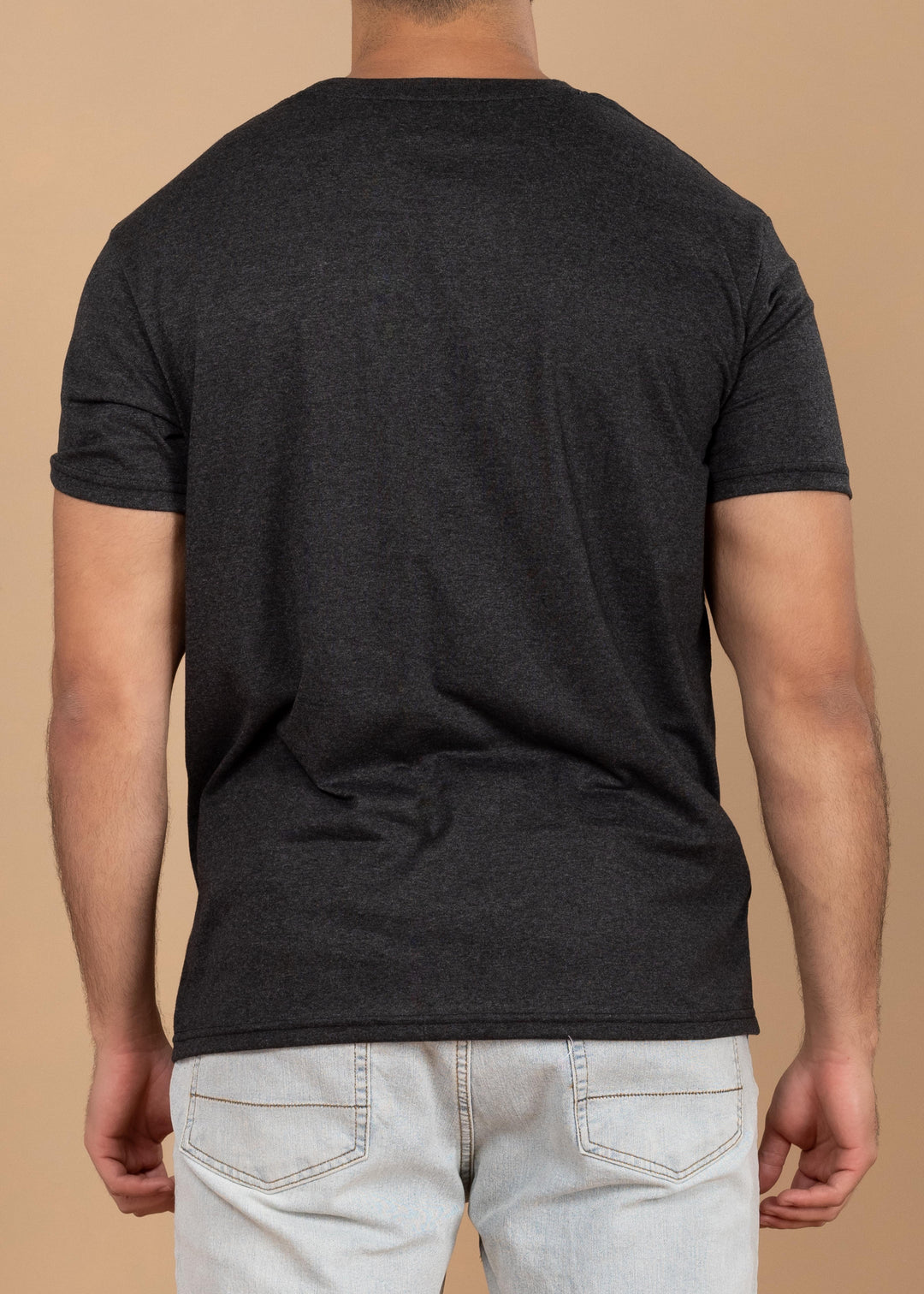 Solid Color Crew Neck T-Shirt