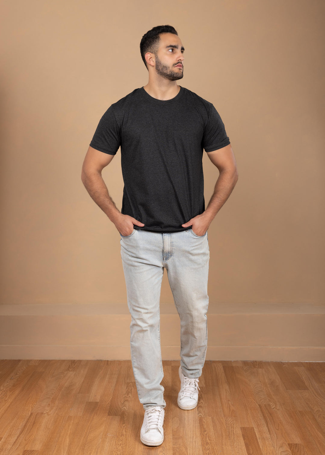 Solid Color Crew Neck T-Shirt