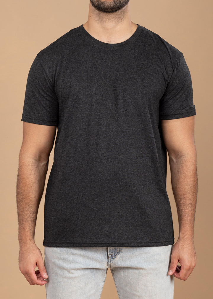 Solid Color Crew Neck T-Shirt