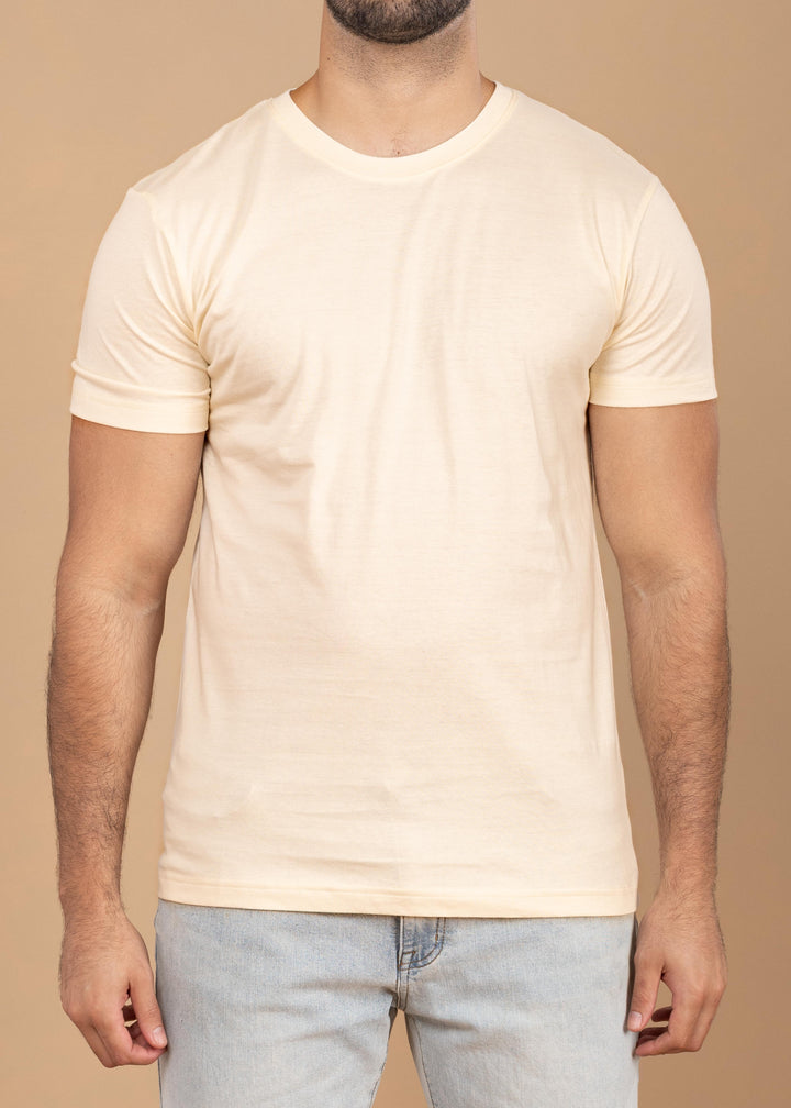 Solid Color Crew Neck T-Shirt