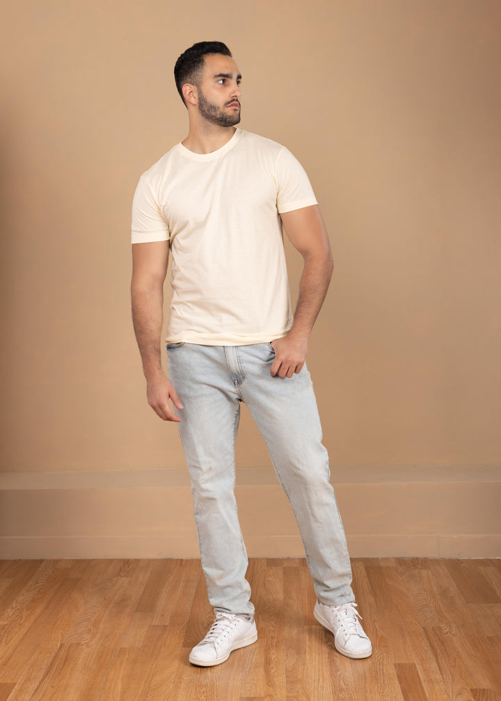 Solid Color Crew Neck T-Shirt