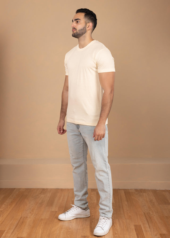 Solid Color Crew Neck T-Shirt