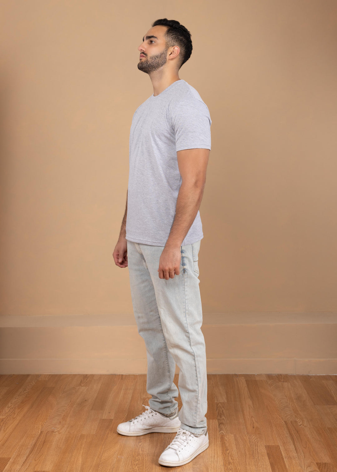 Solid Color Crew Neck T-Shirt