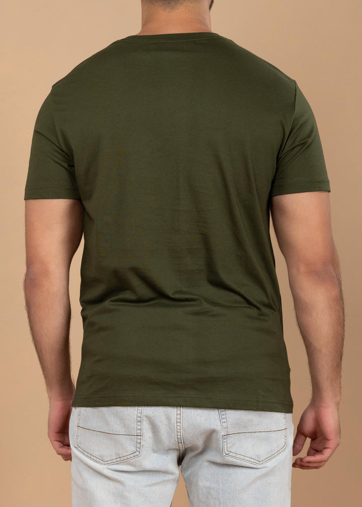 Solid Color Crew Neck T-Shirt