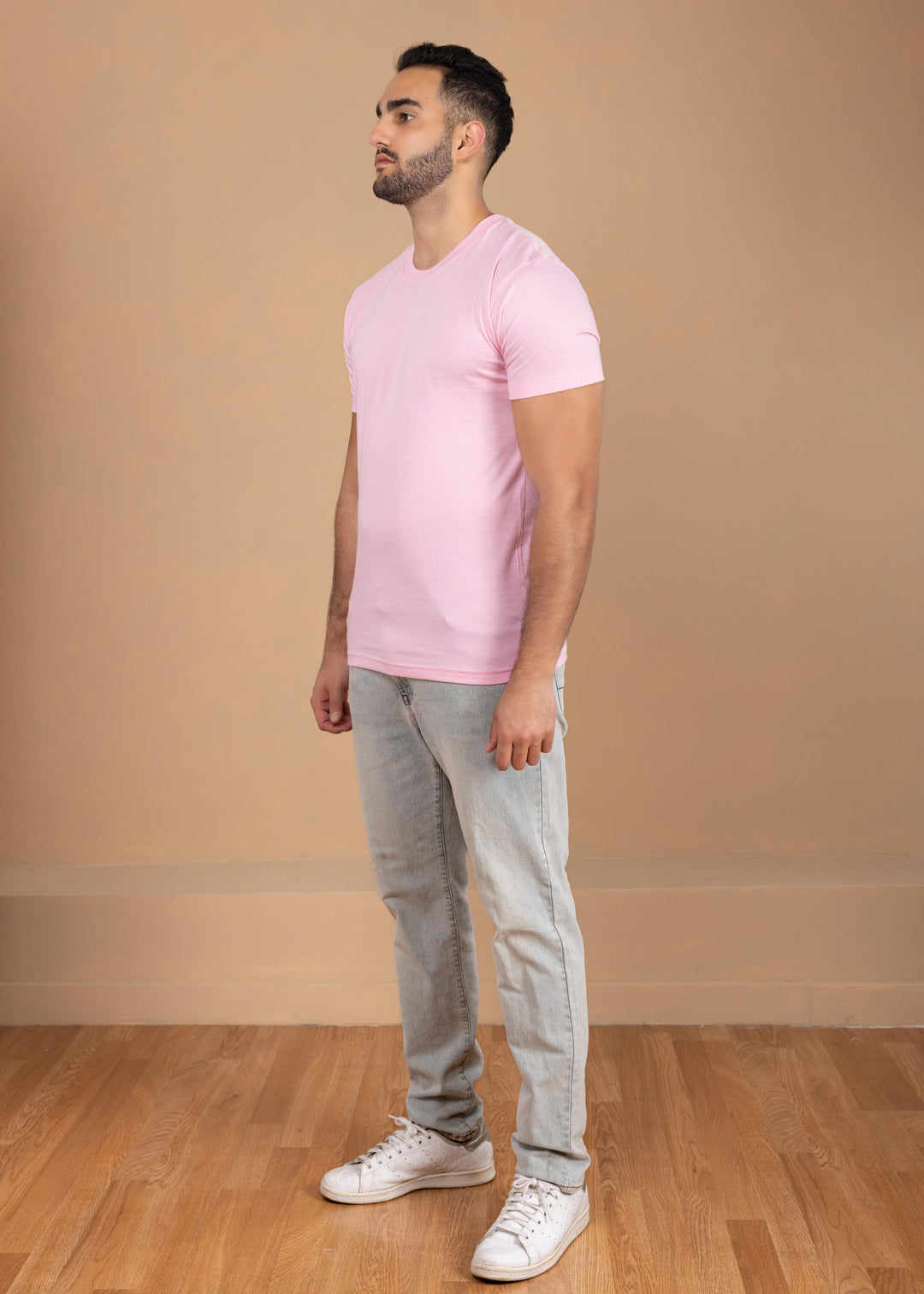 Solid Color Crew Neck T-Shirt