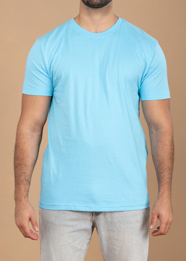 Solid Color Crew Neck T-Shirt