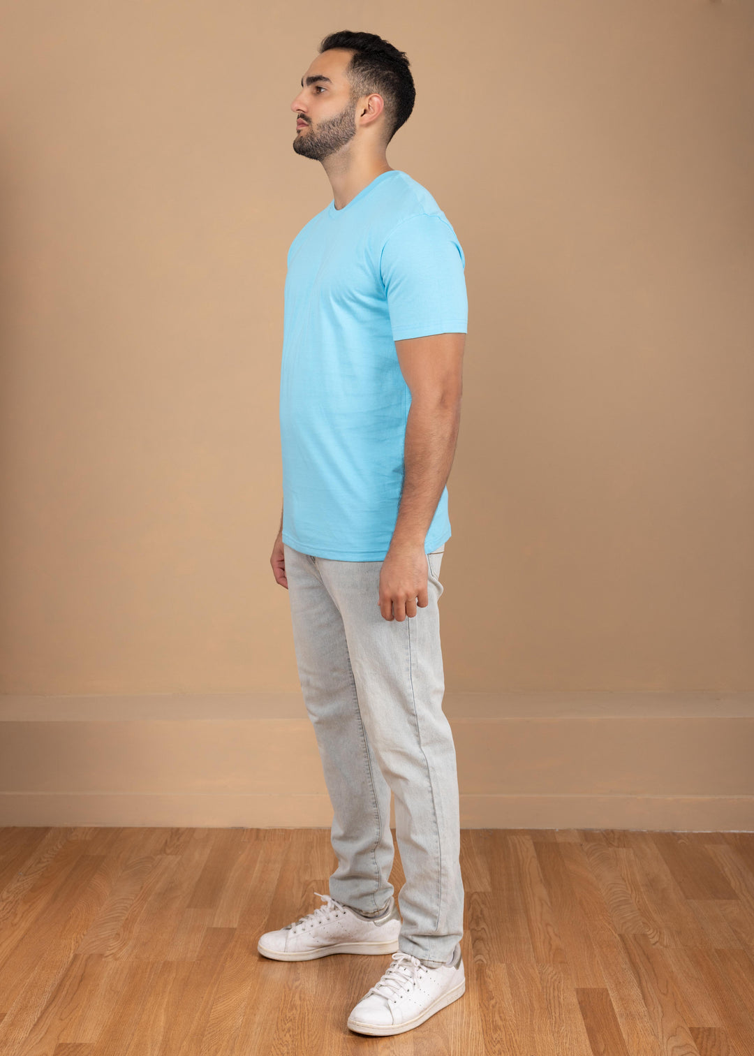 Solid Color Crew Neck T-Shirt