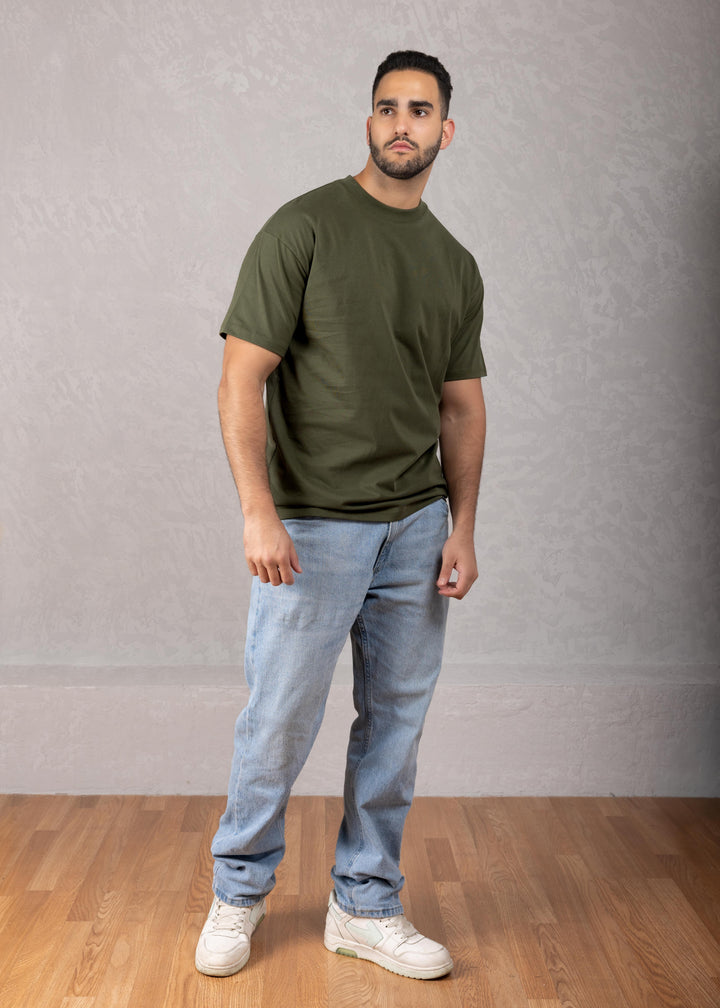 Solid Color Oversized Cotton T-Shirt