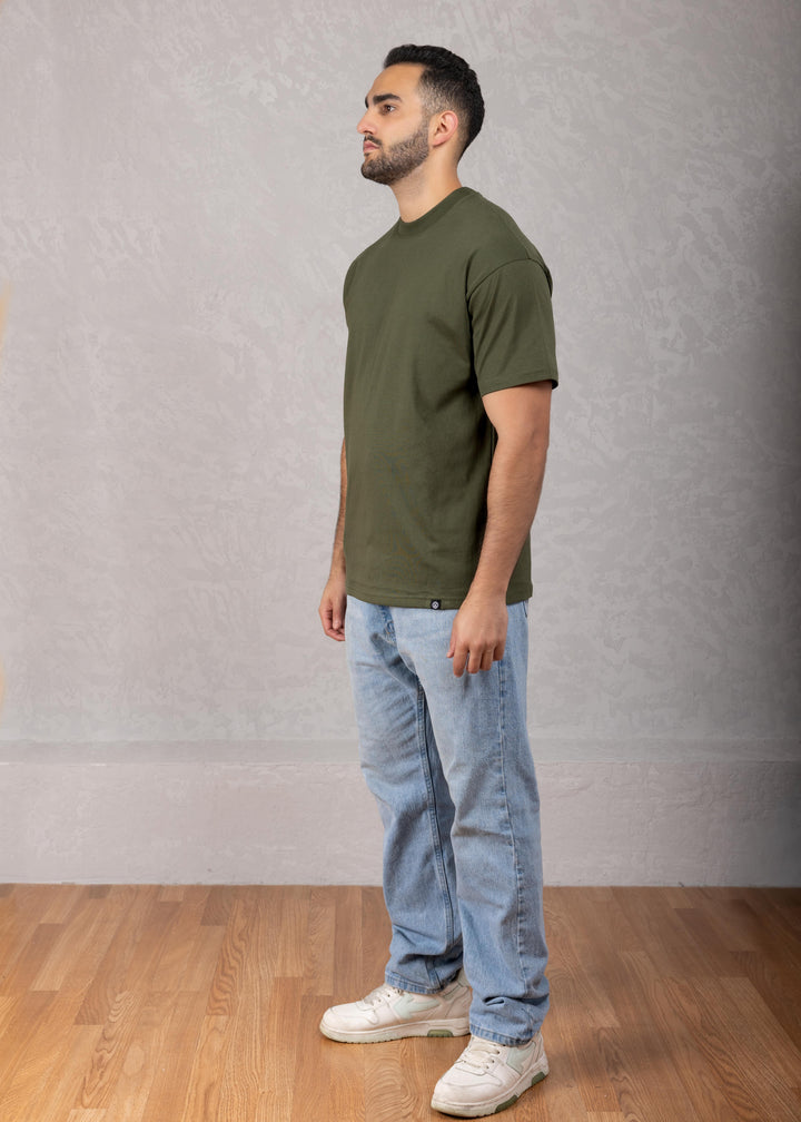 Solid Color Oversized Cotton T-Shirt