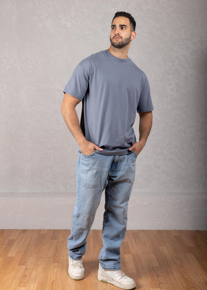 Solid Color Oversized Cotton T-Shirt