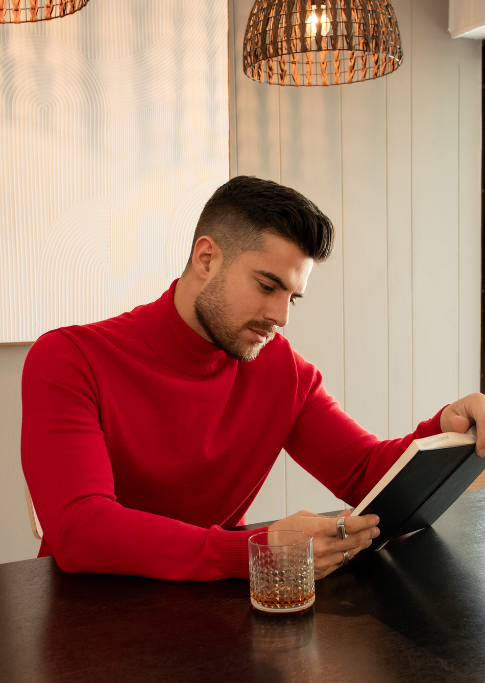Mens sales red turtleneck