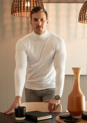 Men's Essentials Turtleneck Sweater White