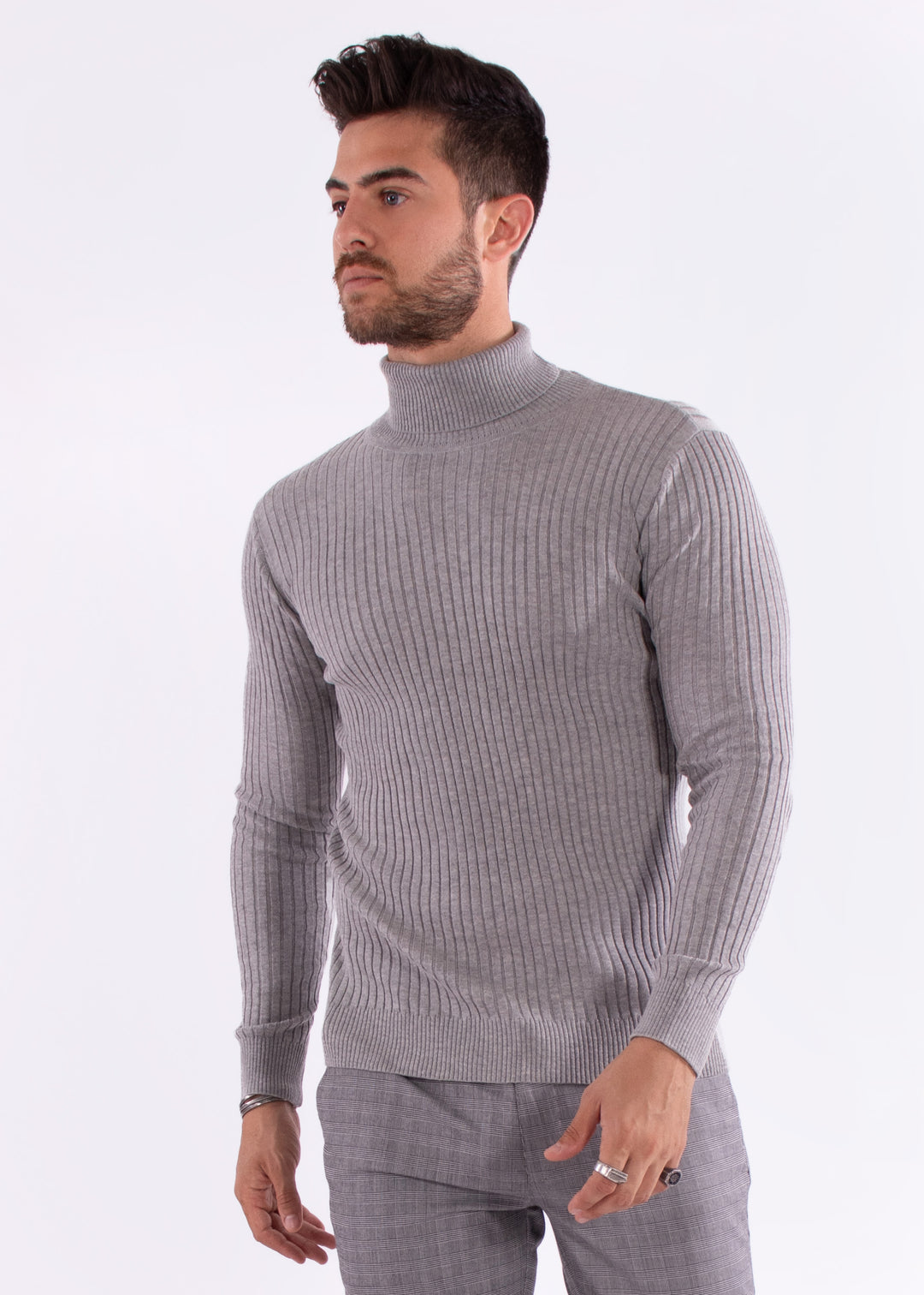 Ribbed Turtleneck Sweater