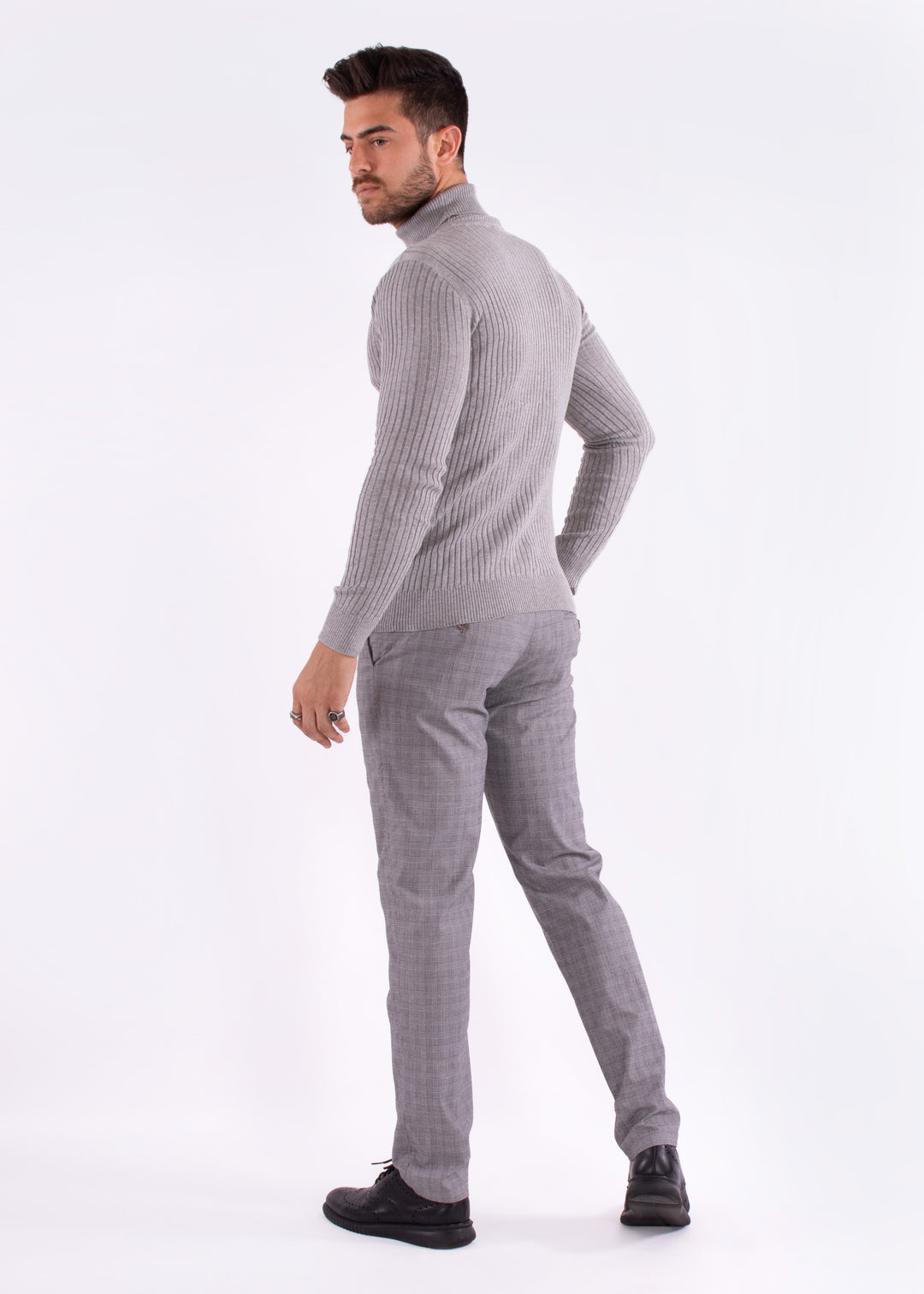 Ribbed Turtleneck Sweater