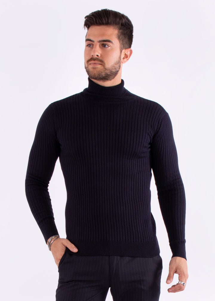 Ribbed Turtleneck Sweater