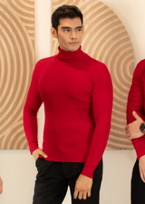 Ribbed Turtleneck Sweater