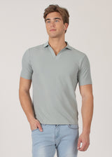 Buttonless Four-Way Stretch Polo Shirt