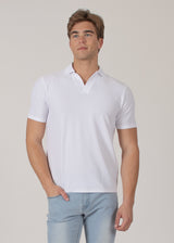 Buttonless Four-Way Stretch Polo Shirt