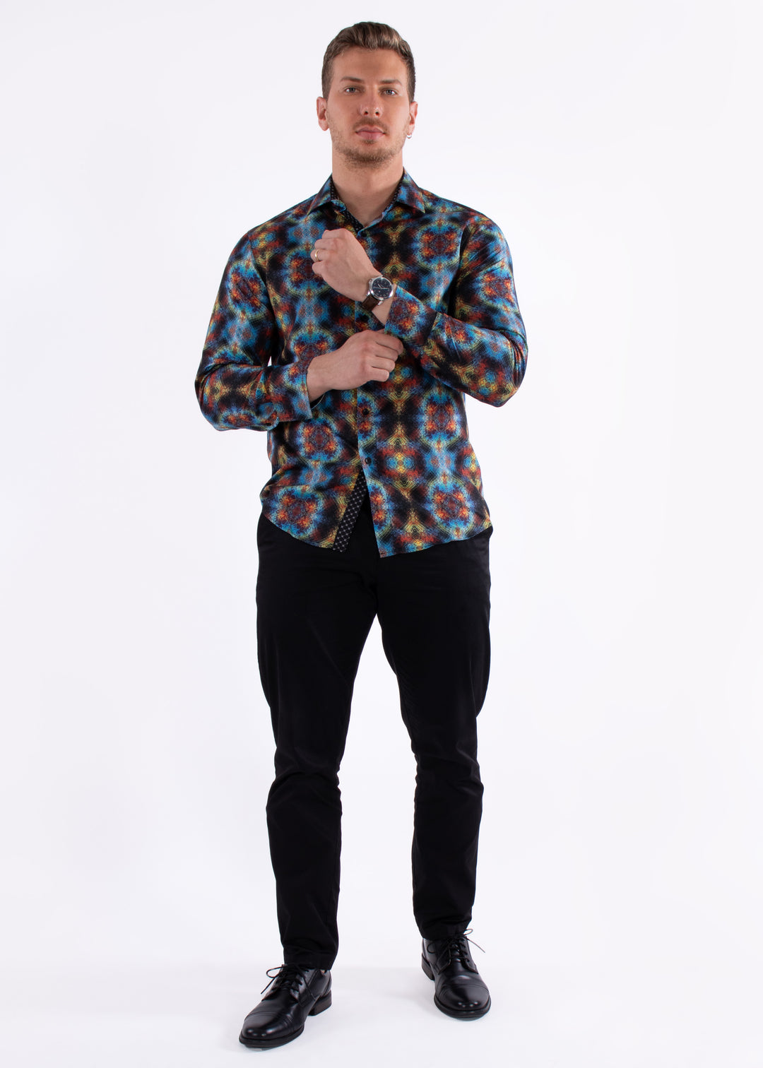 Decades Kaleidoscope Long Sleeve Dress Shirt