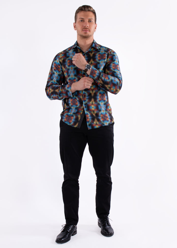 Decades Kaleidoscope Long Sleeve Dress Shirt