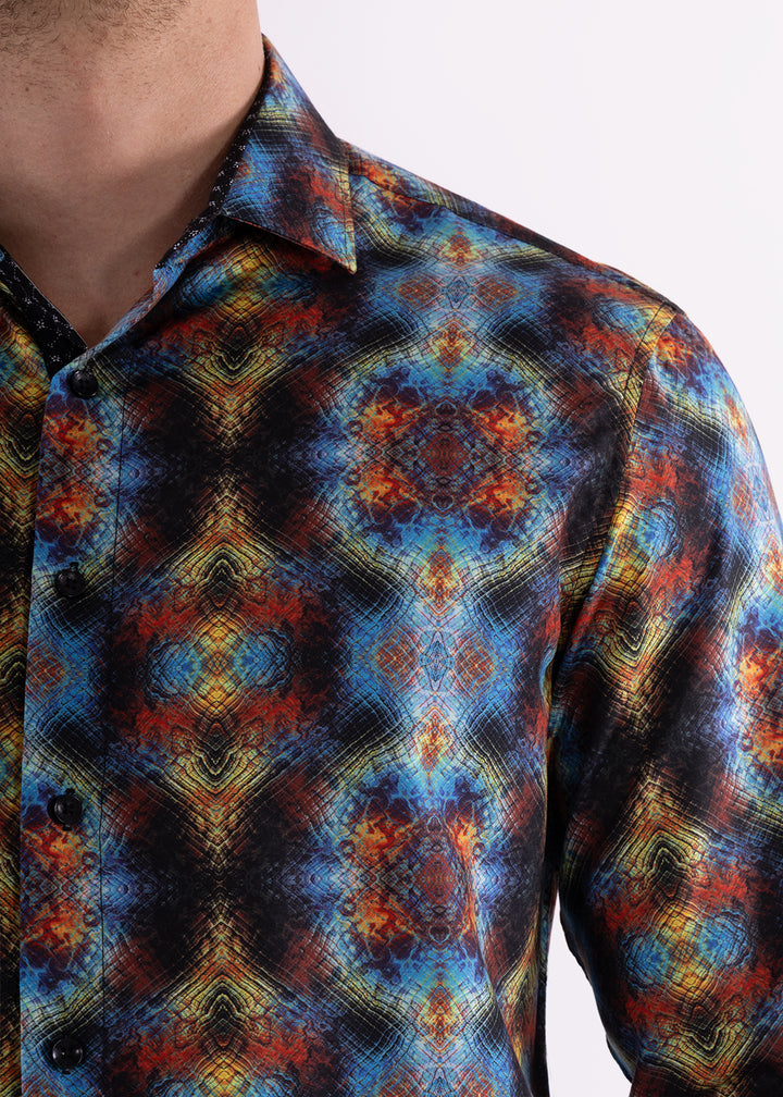Decades Kaleidoscope Long Sleeve Dress Shirt