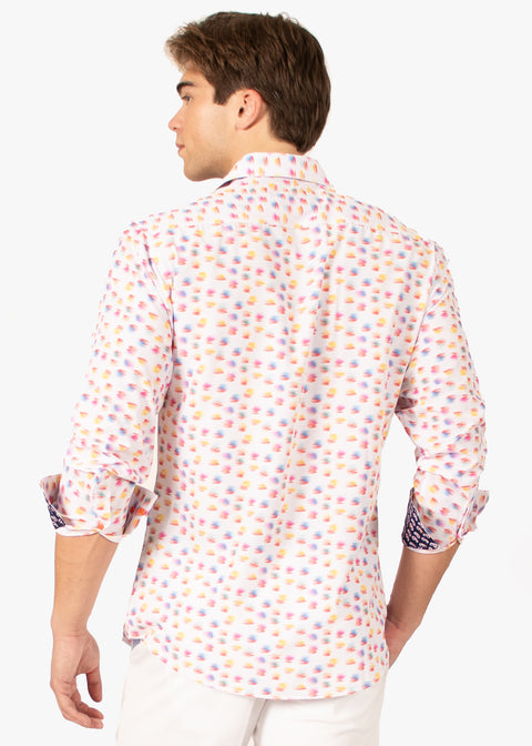 Colored Button Up Long Sleeve Dress Shirt
