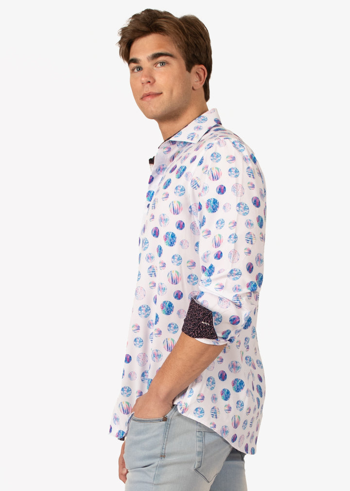 White Button Up Long Sleeve Dress Shirt