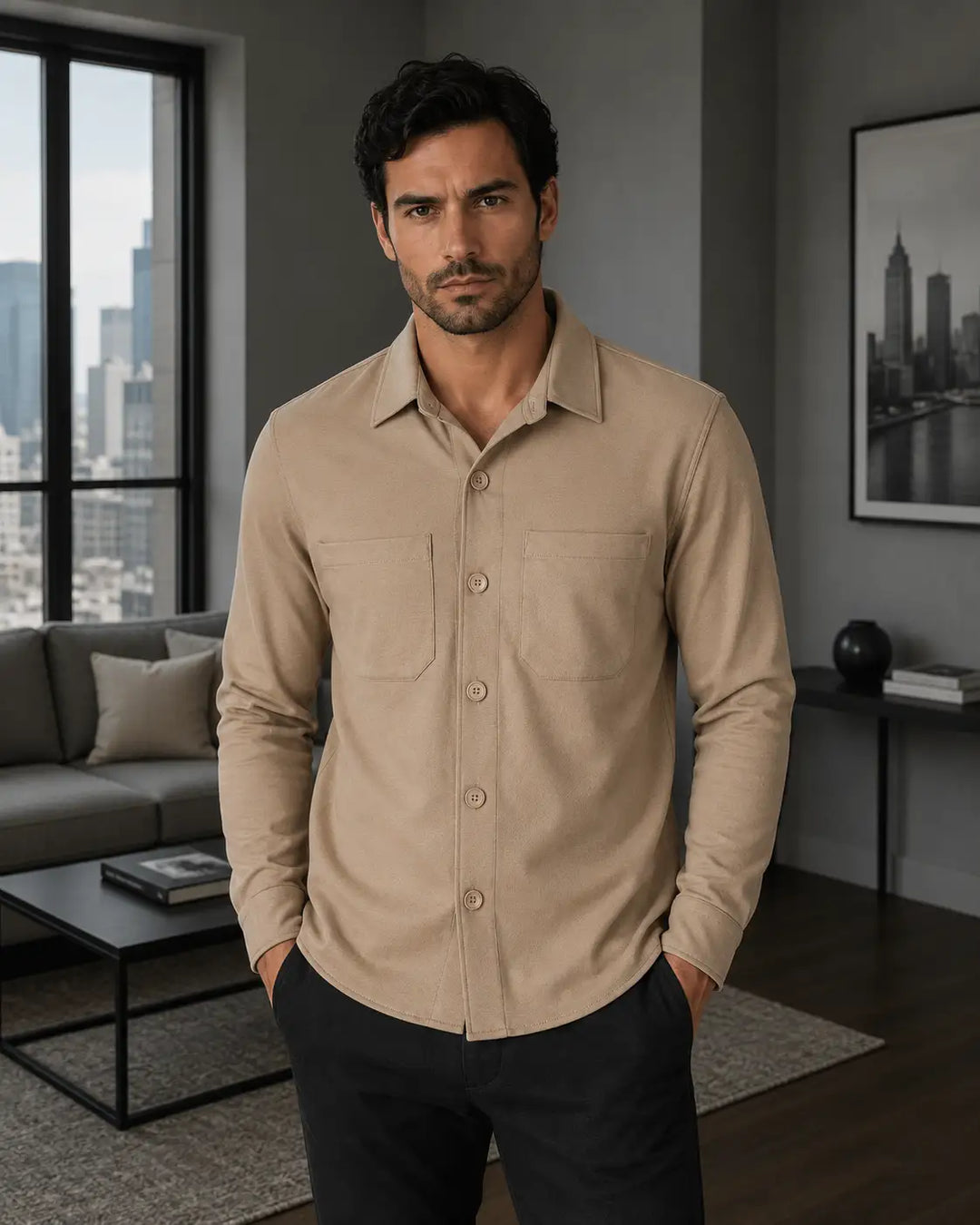 Modern Gent  - Men's Stretch Overshirt