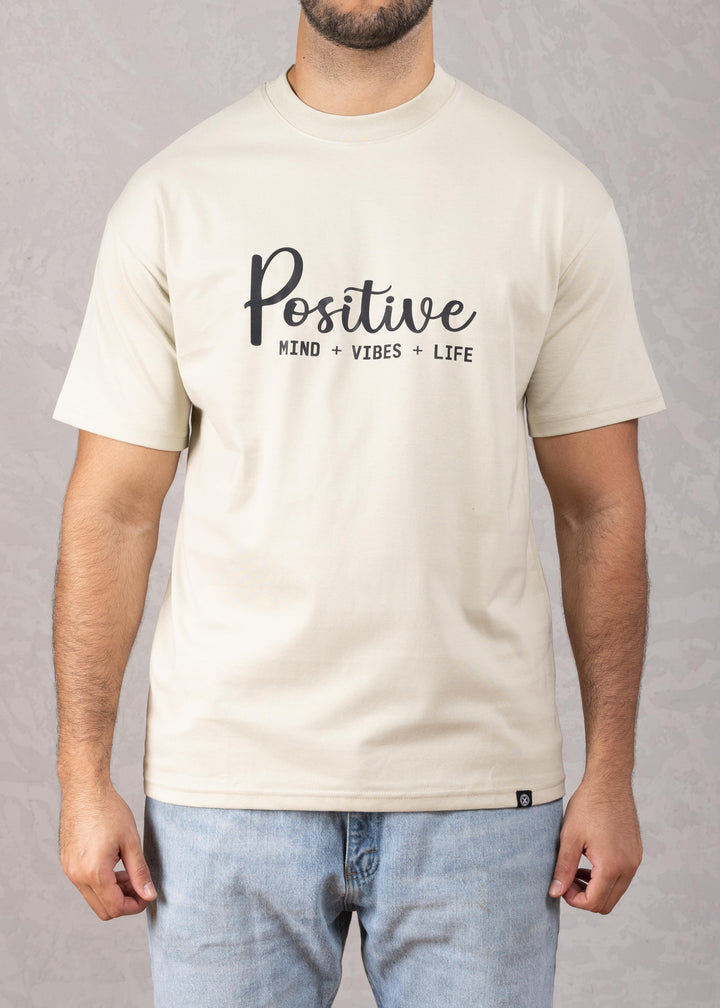 Positive Mind Vibes Life Oversized Cotton T-Shirt
