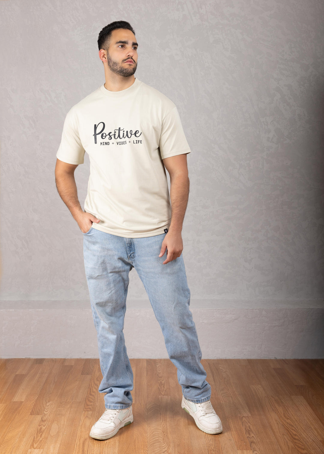 Positive Mind Vibes Life Oversized Cotton T-Shirt