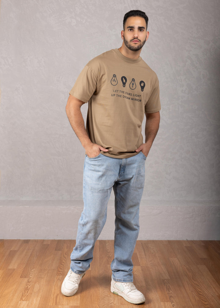 Let The Stars Light Oversized Cotton T-Shirt