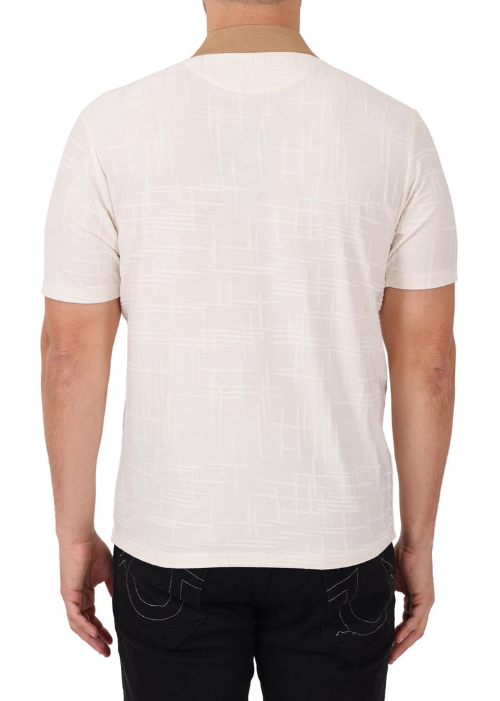 Textured Cuban Collar Polo Shirt