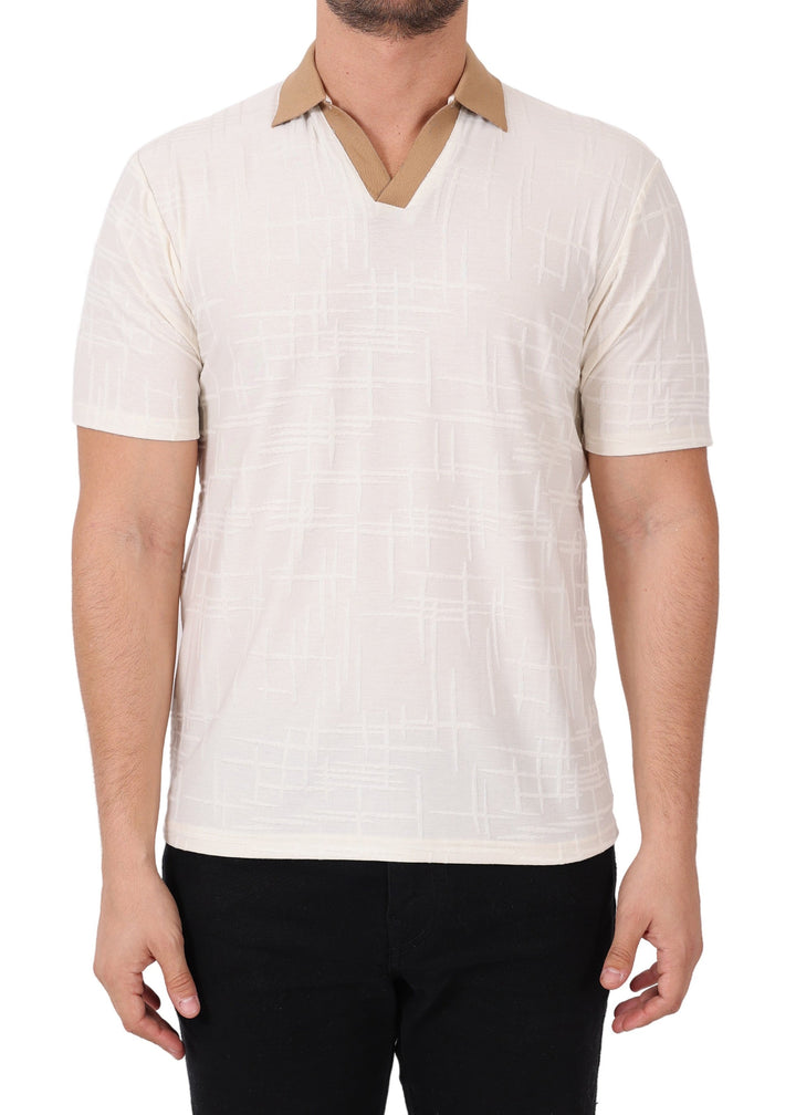 Textured Cuban Collar Polo Shirt