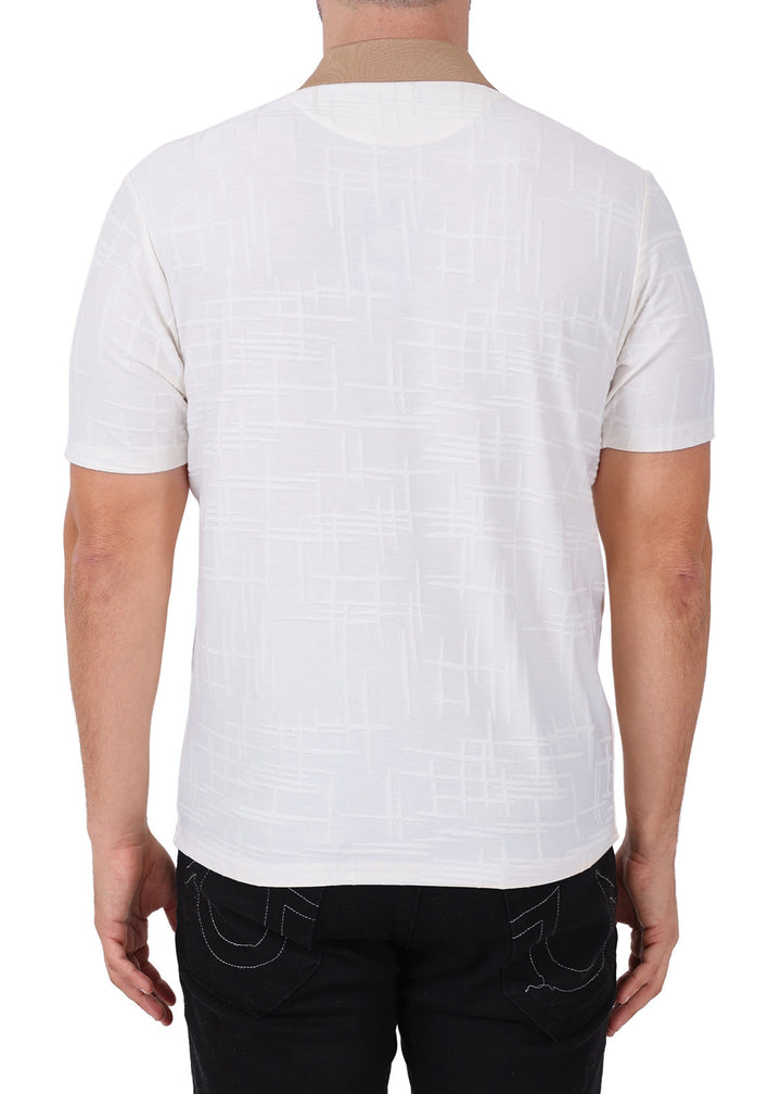 Textured Cuban Collar Polo Shirt